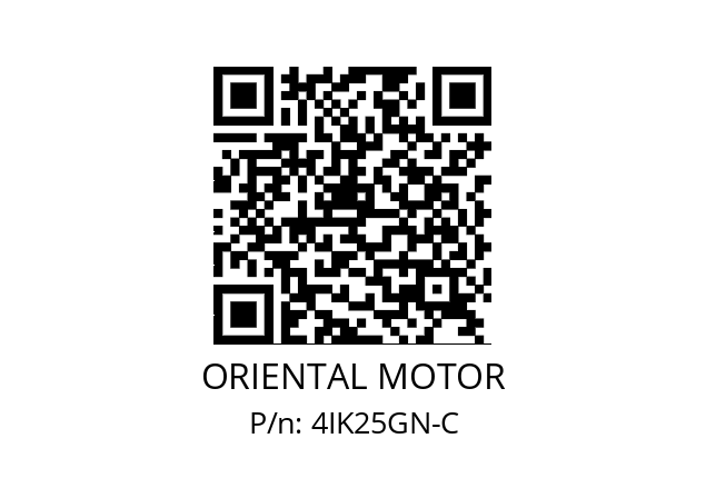   ORIENTAL MOTOR 4IK25GN-C