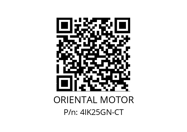   ORIENTAL MOTOR 4IK25GN-CT