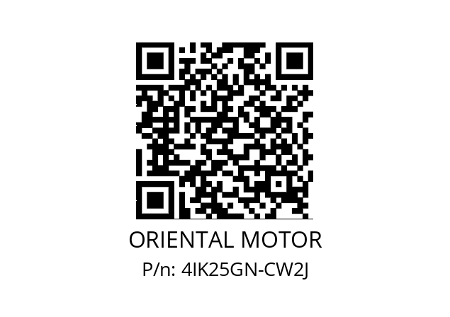   ORIENTAL MOTOR 4IK25GN-CW2J