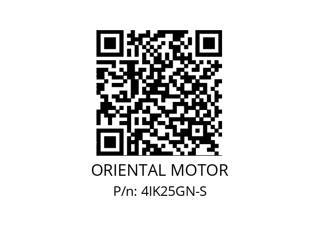   ORIENTAL MOTOR 4IK25GN-S