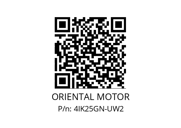   ORIENTAL MOTOR 4IK25GN-UW2