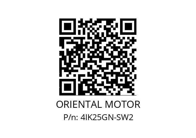   ORIENTAL MOTOR 4IK25GN-SW2