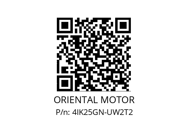   ORIENTAL MOTOR 4IK25GN-UW2T2