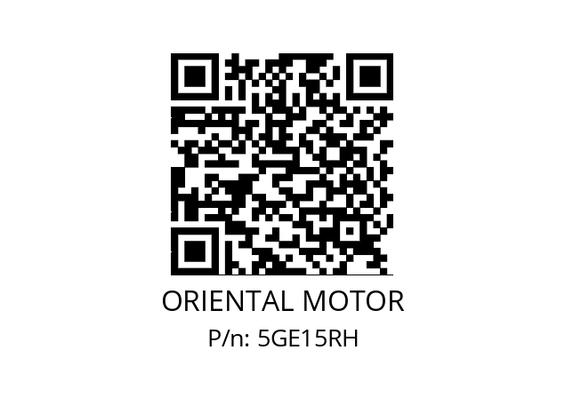   ORIENTAL MOTOR 5GE15RH