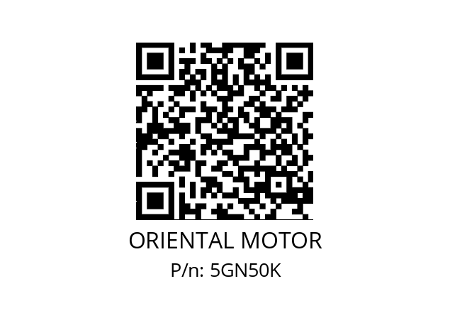   ORIENTAL MOTOR 5GN50K