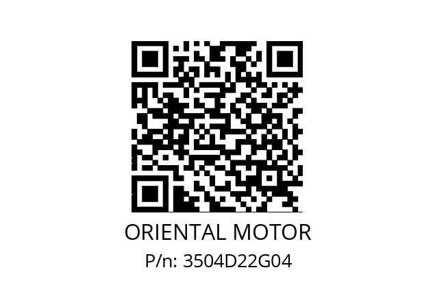   ORIENTAL MOTOR 3504D22G04