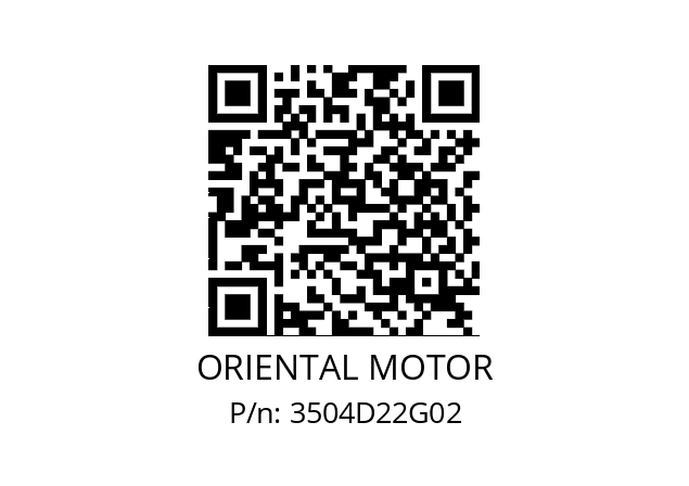   ORIENTAL MOTOR 3504D22G02