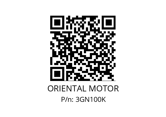   ORIENTAL MOTOR 3GN100K