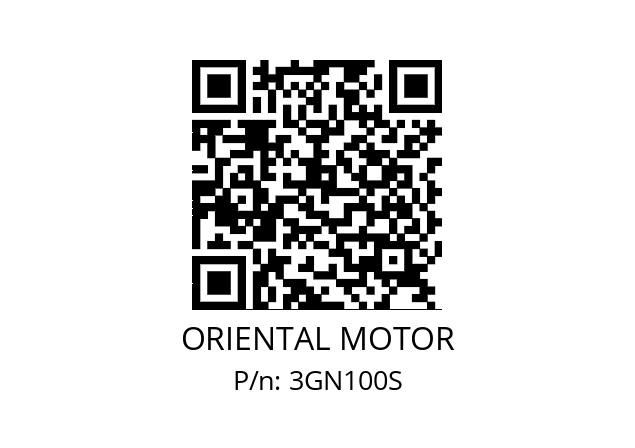   ORIENTAL MOTOR 3GN100S