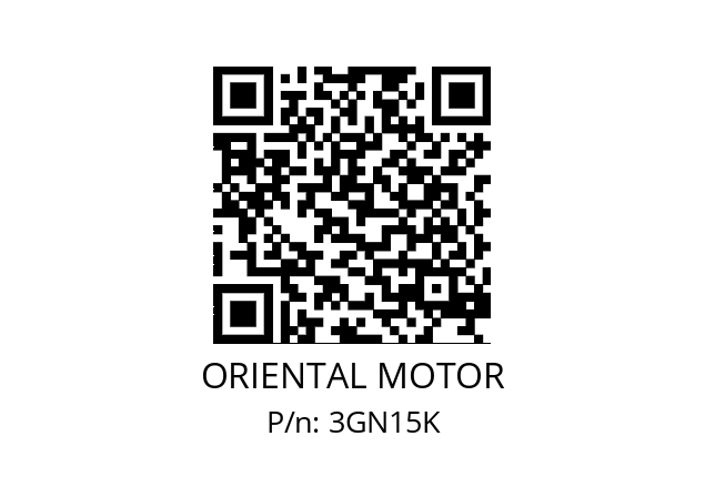   ORIENTAL MOTOR 3GN15K