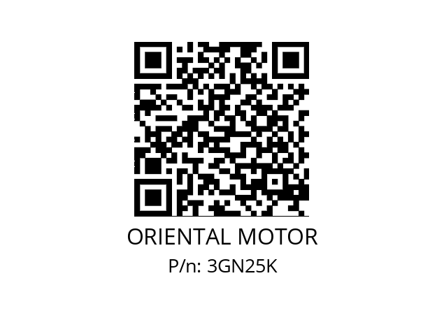   ORIENTAL MOTOR 3GN25K