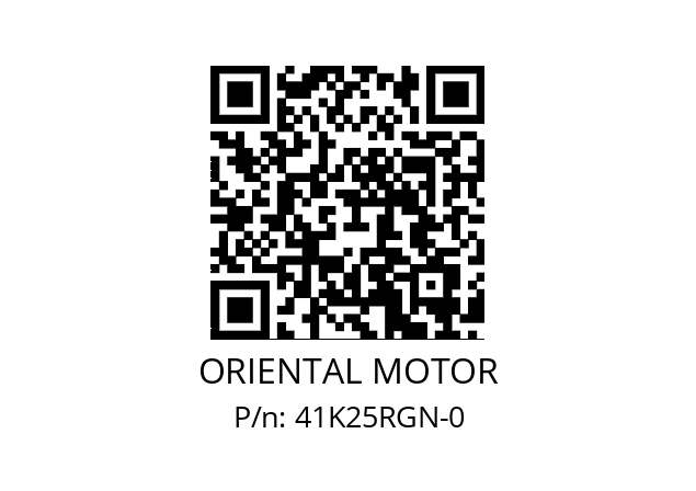   ORIENTAL MOTOR 41K25RGN-0