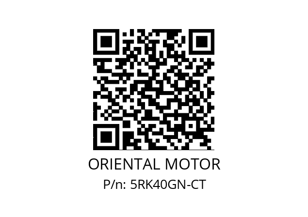   ORIENTAL MOTOR 5RK40GN-CT