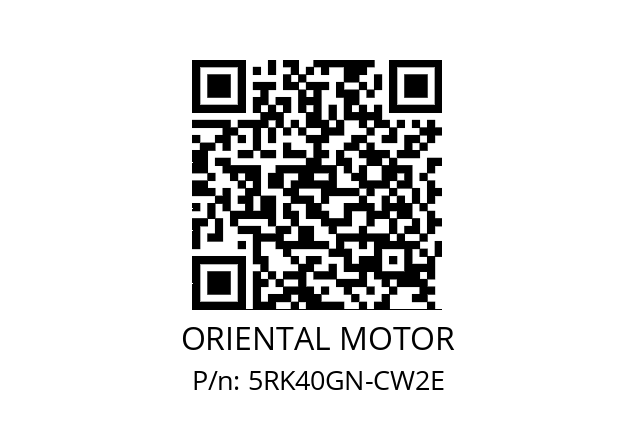   ORIENTAL MOTOR 5RK40GN-CW2E