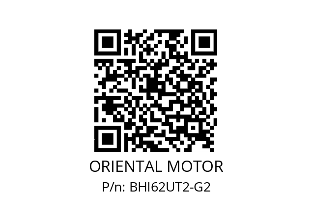   ORIENTAL MOTOR BHI62UT2-G2