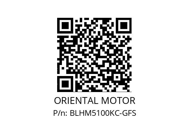   ORIENTAL MOTOR BLHM5100KC-GFS