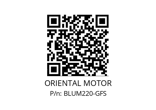   ORIENTAL MOTOR BLUM220-GFS