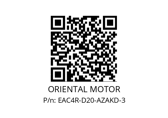   ORIENTAL MOTOR EAC4R-D20-AZAKD-3