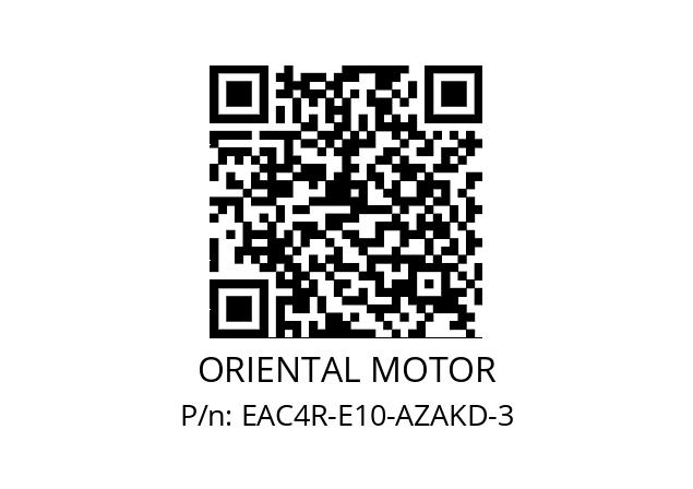   ORIENTAL MOTOR EAC4R-E10-AZAKD-3