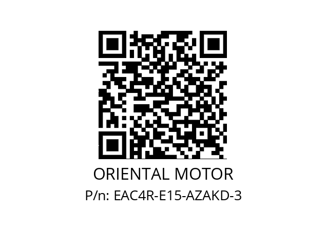   ORIENTAL MOTOR EAC4R-E15-AZAKD-3