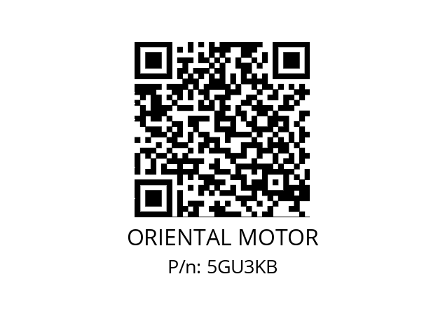   ORIENTAL MOTOR 5GU3KB