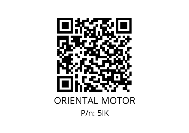   ORIENTAL MOTOR 5IK