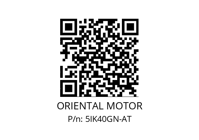   ORIENTAL MOTOR 5IK40GN-AT