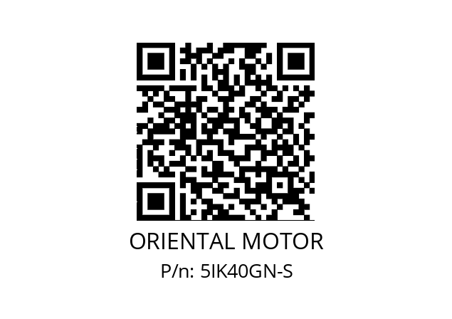   ORIENTAL MOTOR 5IK40GN-S