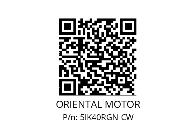   ORIENTAL MOTOR 5IK40RGN-CW