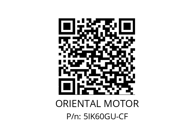   ORIENTAL MOTOR 5IK60GU-CF