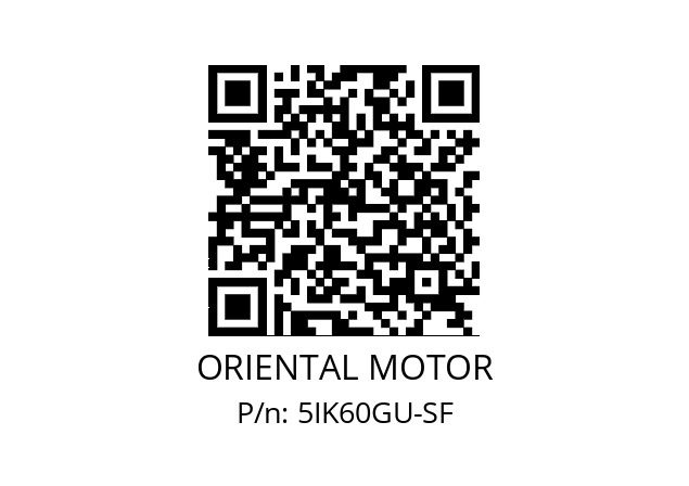   ORIENTAL MOTOR 5IK60GU-SF