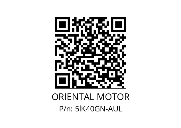   ORIENTAL MOTOR 5lK40GN-AUL