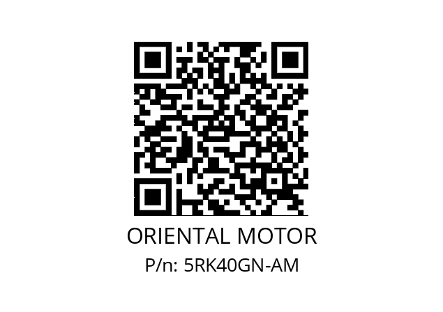   ORIENTAL MOTOR 5RK40GN-AM