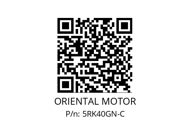   ORIENTAL MOTOR 5RK40GN-C