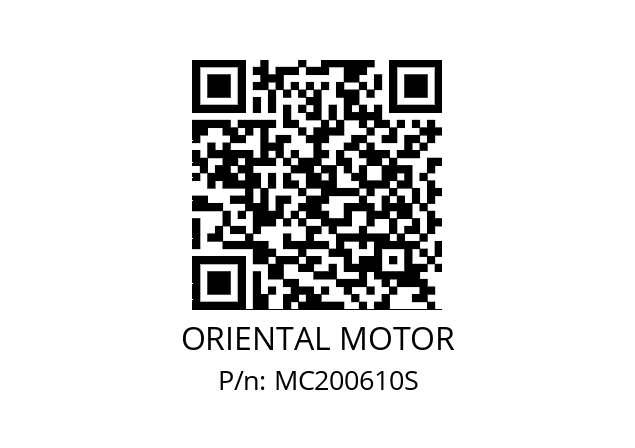   ORIENTAL MOTOR MC200610S