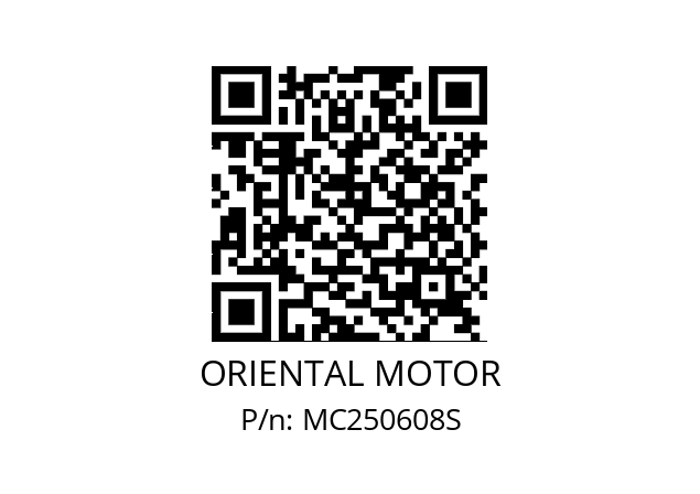   ORIENTAL MOTOR MC250608S