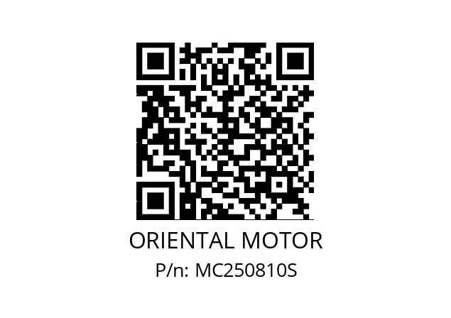   ORIENTAL MOTOR MC250810S