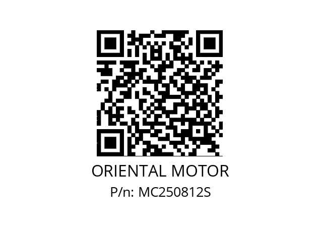   ORIENTAL MOTOR MC250812S