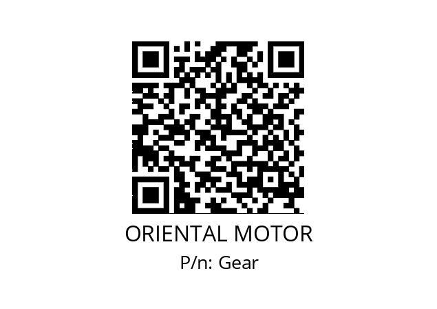   ORIENTAL MOTOR Gear