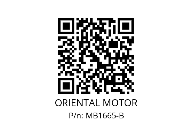   ORIENTAL MOTOR MB1665-B