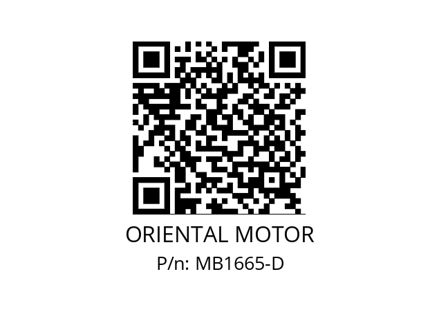   ORIENTAL MOTOR MB1665-D