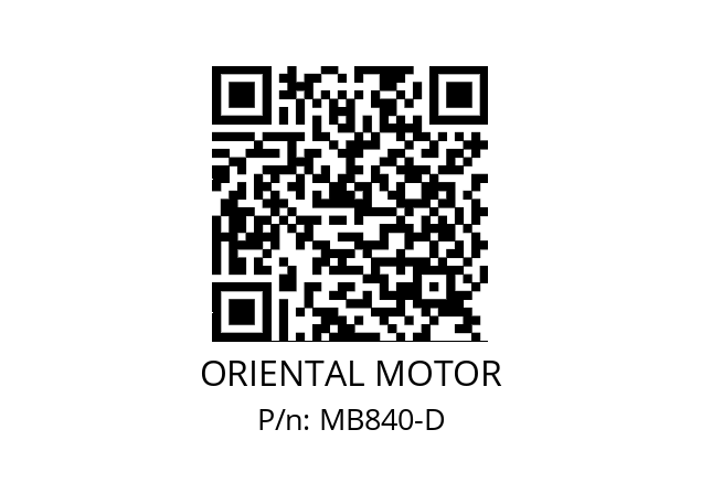   ORIENTAL MOTOR MB840-D