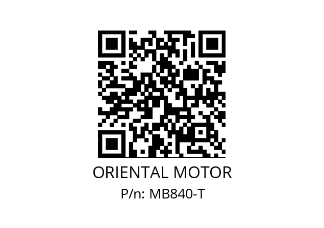   ORIENTAL MOTOR MB840-T