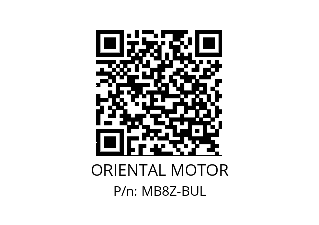   ORIENTAL MOTOR MB8Z-BUL