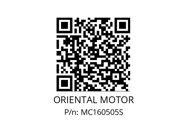   ORIENTAL MOTOR MC160505S