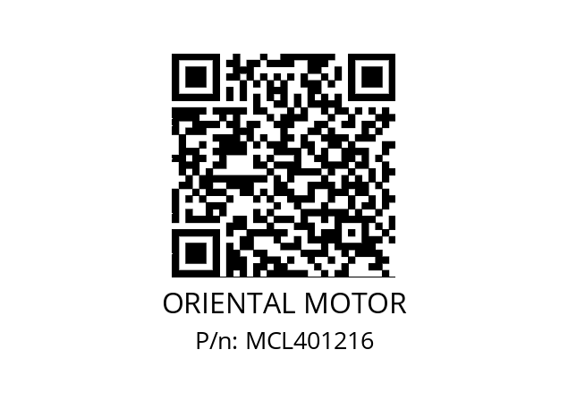   ORIENTAL MOTOR MCL401216