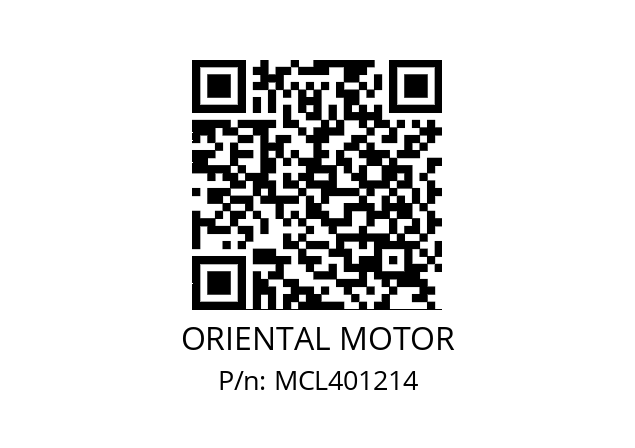   ORIENTAL MOTOR MCL401214