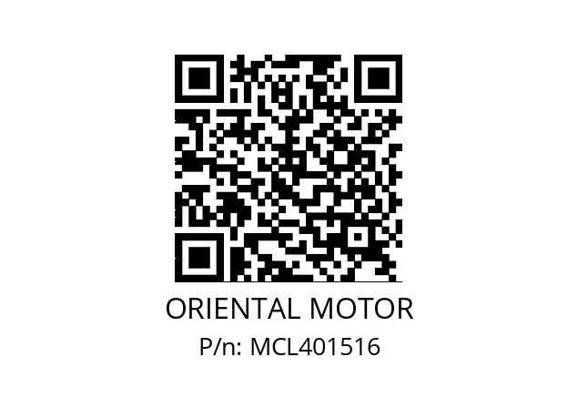   ORIENTAL MOTOR MCL401516