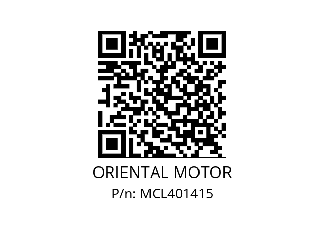   ORIENTAL MOTOR MCL401415