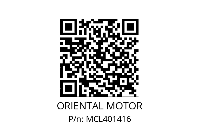   ORIENTAL MOTOR MCL401416